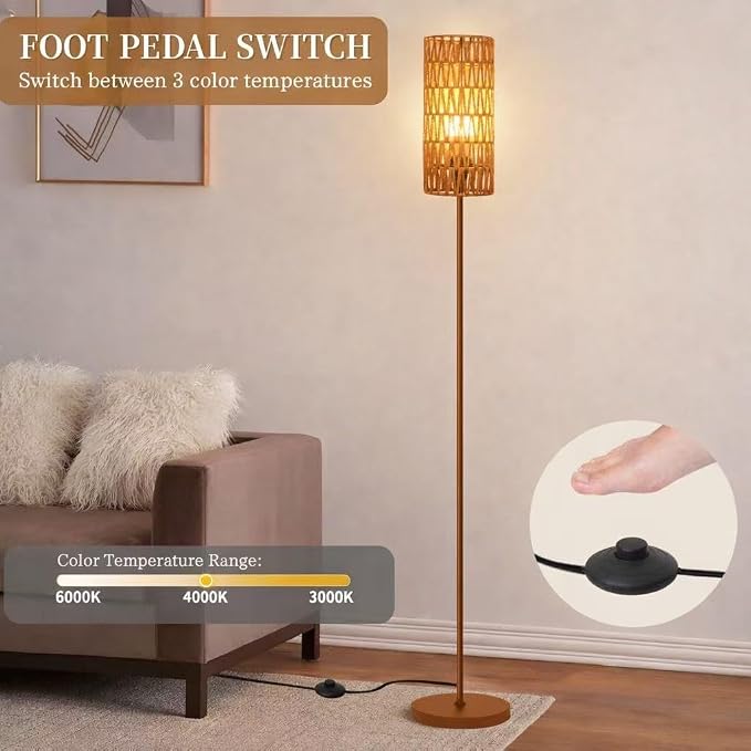 Ruiever Floor Lamp for Living Room, Farmhouse Floor lamp, Modern Standing lamp - Image 4