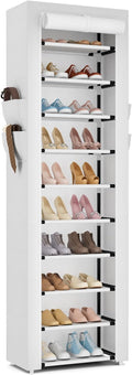 ROJASOP Shoe Rack with Covers 10 Tier Large Shoe Organizer Tall Shoe Closet by ROJASOP