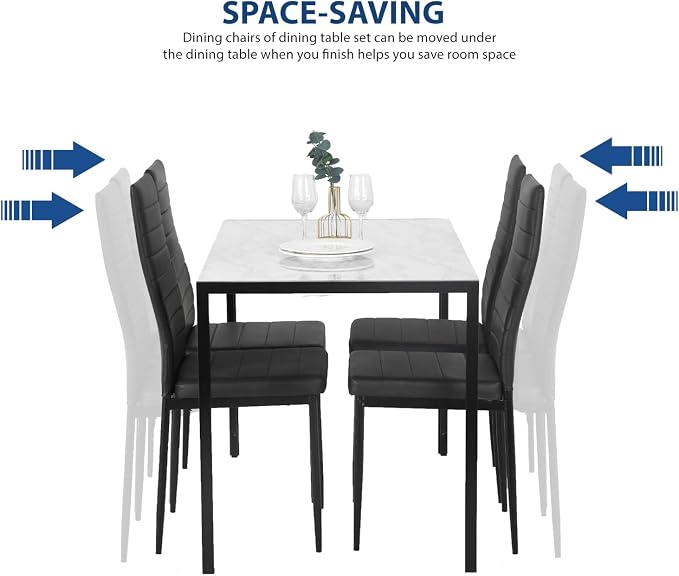 FDW Dining Table Set Dining Room Table Set - Image 4