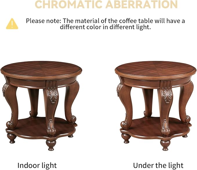 LKTART Wood Coffee Table Set - Image 9