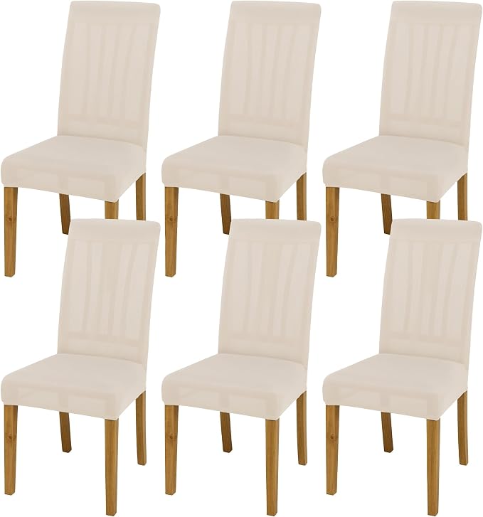 BIETYONE Stretch Dining Chair Covers Set of 6, Soft Removable Washable Kitchen by BIETYONE