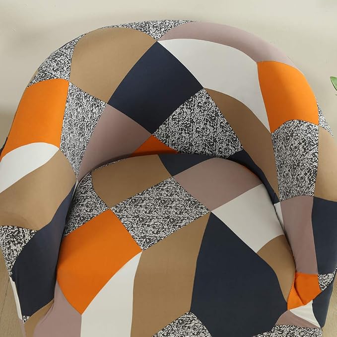 SearchI Club Chair Slipcover Stretch Barrel Chair Covers Printed Tub Chair - Image 7