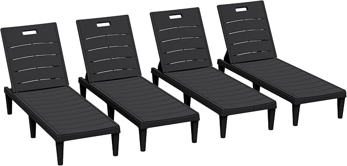 Greesum Outdoor Chaise Lounge Chairs Set of 4 by BuynowfromGreesum