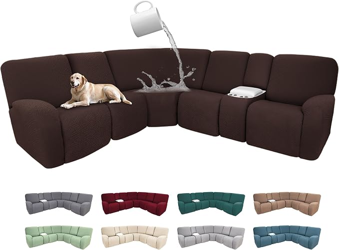 100% Waterproof Sectional Recliner Couch Covers by ROFASVCO