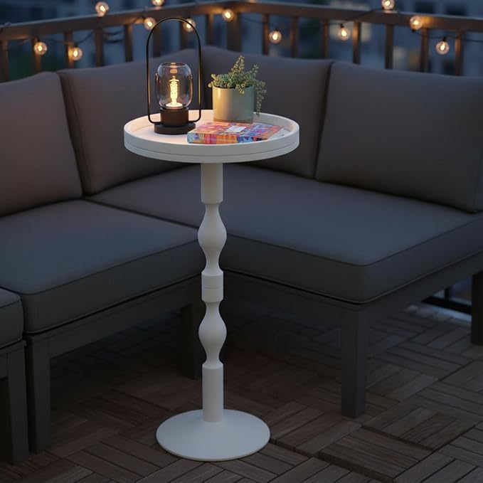 Small Round Drink Table, Pedestal Tables, Small Round Side Table - Image 9