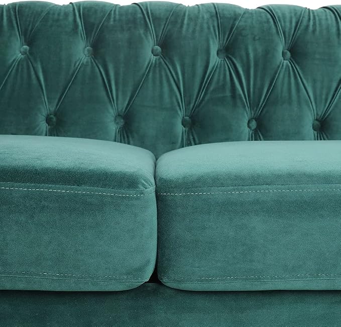 AVZEAR 3 seat Sofa, Velvet Sofa Living Room Sofa Large Sofa Modern Chesterfield - Image 8