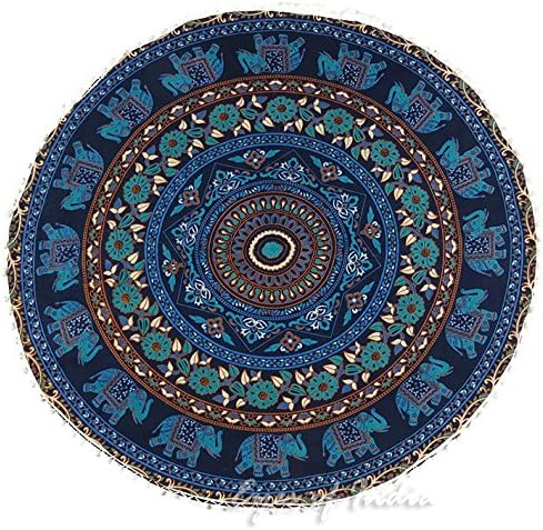 Mandala Floor Pillow Cover Meditation Cushion Seating Throw Hippie Round - Image 3