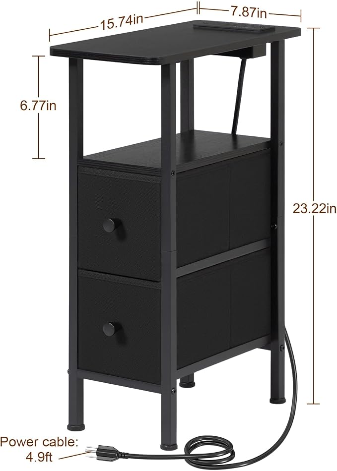 LOAKEKEL Narrow End Table Living Room - Image 3