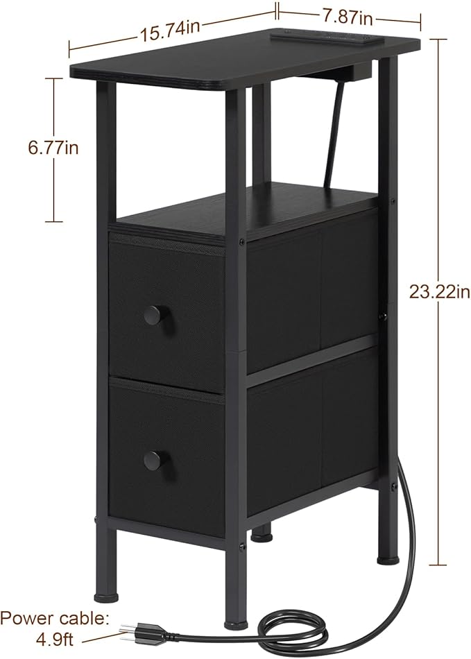 LOAKEKEL Narrow Nightstand - Image 3