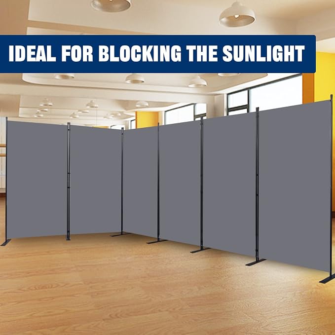 Room Divider 6FT Portable Room Dividers and Folding Privacy Screens, 6 Panel - Image 6