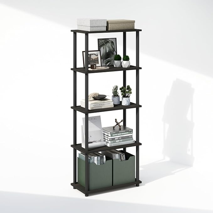 Furinno Turn-N-Tube Book Shelf, 5-Tier Bookshelf, Bookcase by Furinno-FitsYourSpaceFitsYourBudget