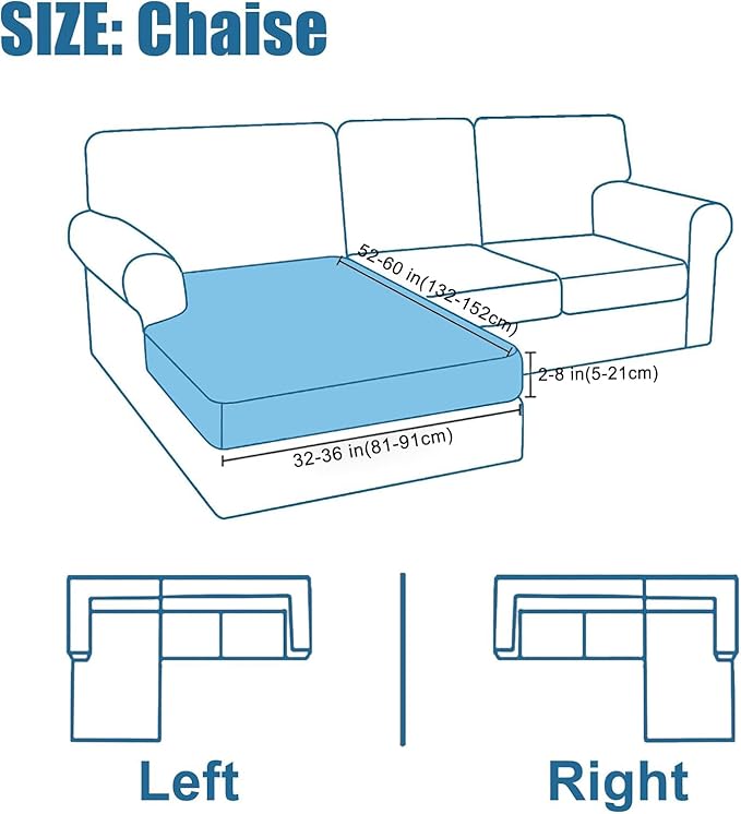 Smiry Waterproof Couch Cushion Covers, Stretch Jacquard Thick Sofa Cushion - Image 6