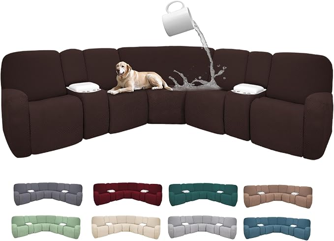 100% Waterproof Sectional Recliner Couch Covers by ROFASVCO