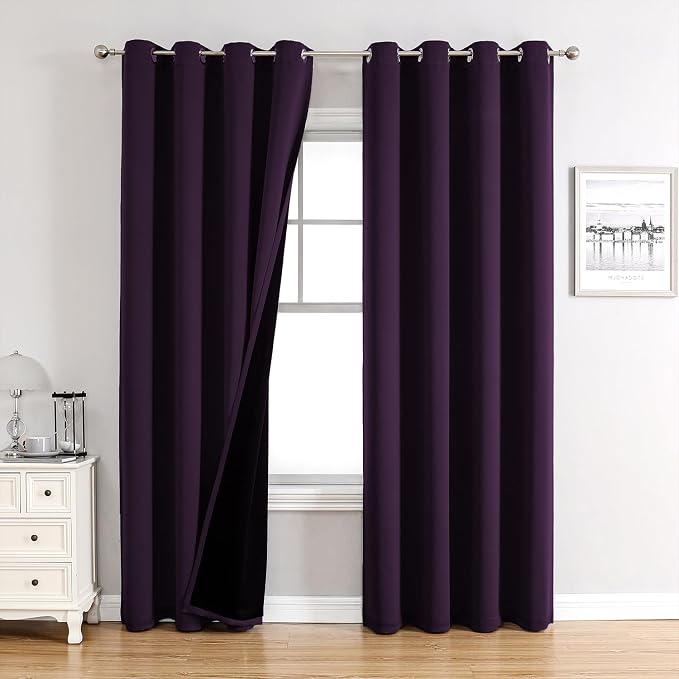 ChrisDowa 100% Blackout Curtains 90 inch Long by ChrisDowa