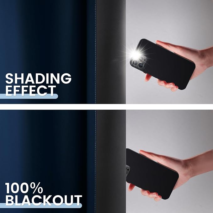 SimpleHome Blue Ombre 100% Blackout Curtains - Image 5