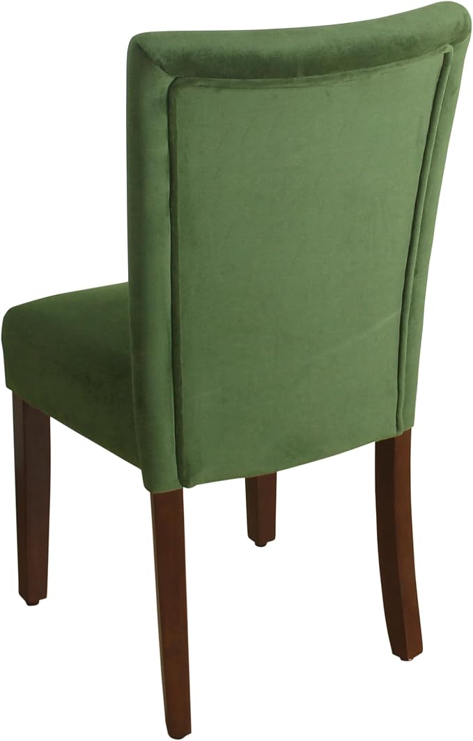 HomePop Parsons Classic Upholstered Accent Dining Chair, Dark Green Velvet - Image 7