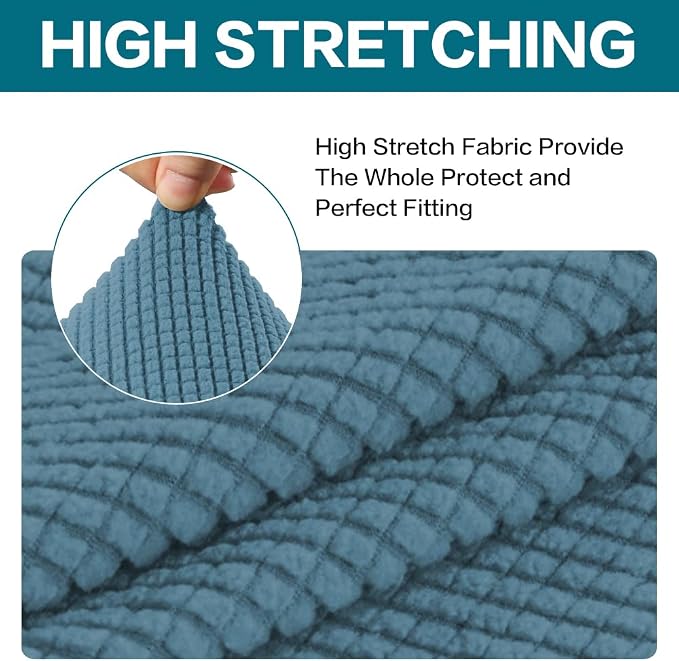 Turquoize Stretch Sofa Slipcover 2 Pieces Sofa Cover Couch Cover - Image 5