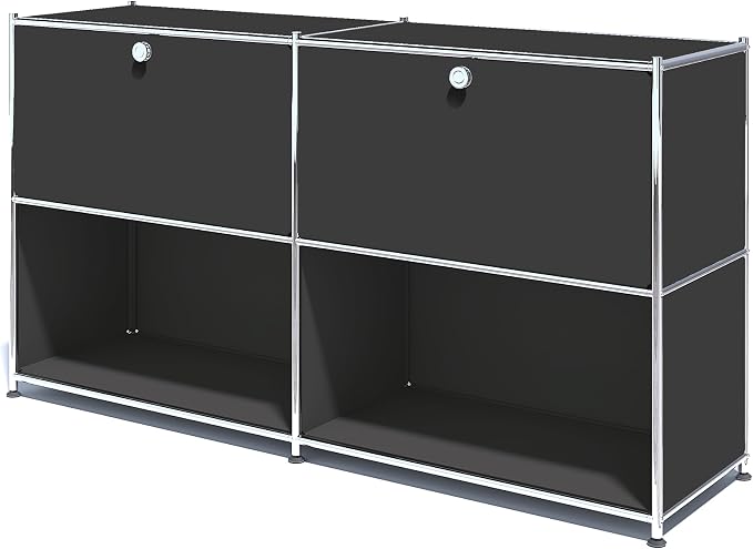 Metal Sideboard with 2 Flap Doors, DIY Modern Home Furnishing, Foyer by SIMPLINK