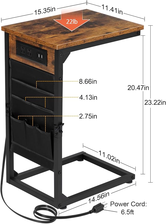 AMHANCIBLE C Shaped End Table - Image 3