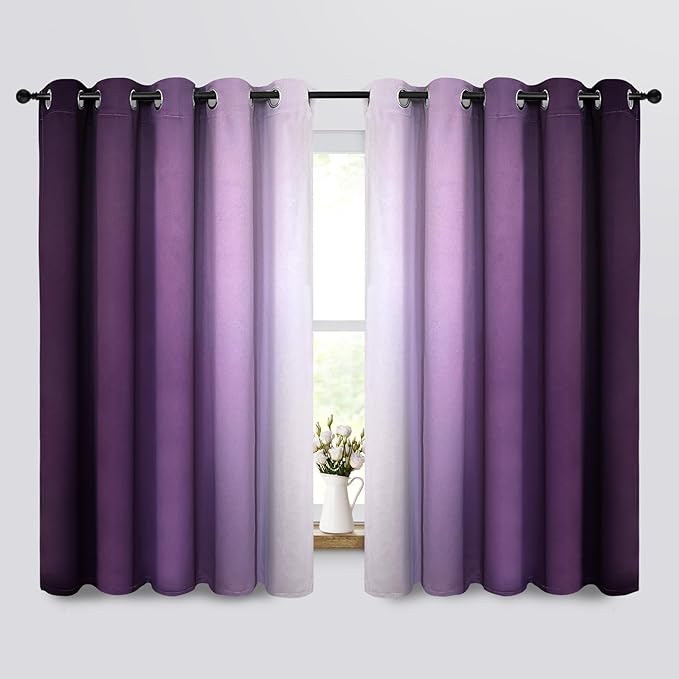 Yakamok Thermal Insulated Ombre Curtains 63 Inch Length 2 Panels, Room by Yakamok