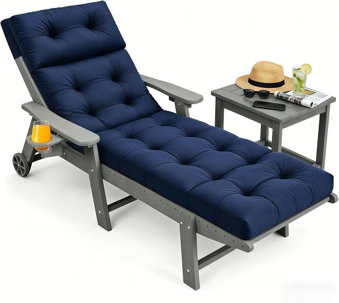 Chaise Lounge Cushion Outdoor, Waterproof Thick Patio Lounge Chair Cushion by PALHMLIY%E2%80%93ElevateYourEscape