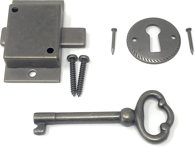 Metal Magery Small Antique Brass Flush Mount Lock by METAL+MAGERY
