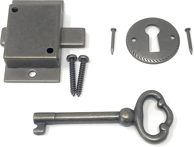Metal Magery Small Antique Brass Flush Mount Lock - Image 4