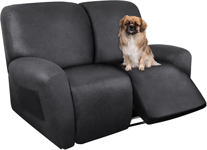 ANARACHON Loveseat Recliner Cover Leather Look Recliner Loveseat Covers by ANARACHON