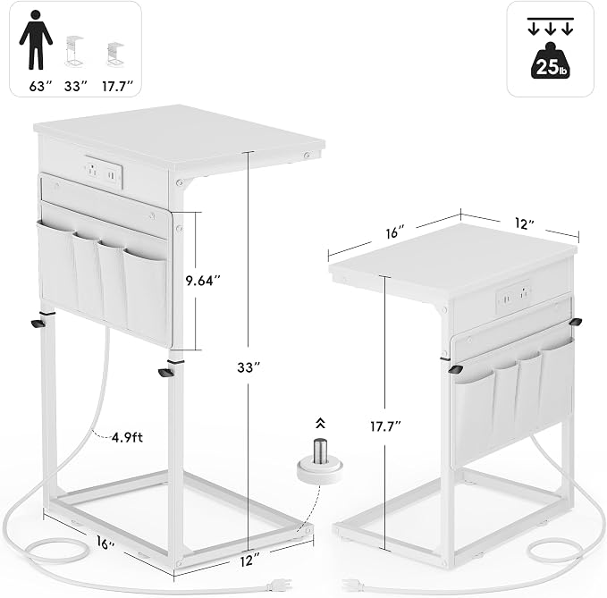 Vagusicc C Shaped End Table - Image 3