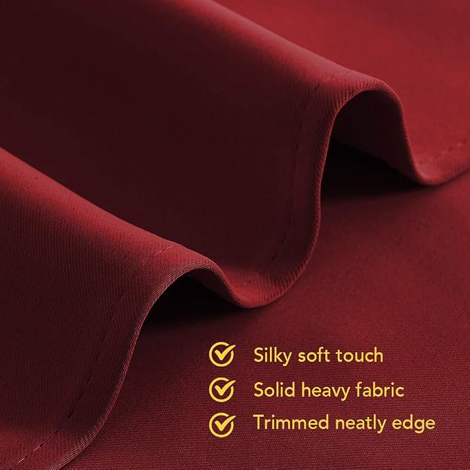 NICETOWN Christmas Burgundy Window Curtains Blackout Drapes, Thermal Insulated - Image 5