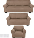 Peryiter 3 Pcs Couch and Loveseat Covers Set Sofa Cover by Peryiter