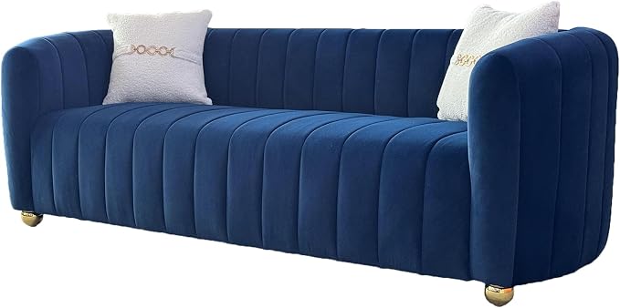 KEAI 83.46" Velvet Couch for Living Room Large Modern Sofa - Image 9