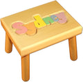 Damhorst Toys Personalized Wooden Child's Name Puzzle Stool Pastel Colors by Damhorst+Toys+%26+Puzzles+Inc.