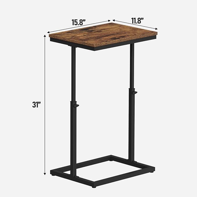 TUTOTAK End Table, Side Table, Tall Couch Table, Sofa Table, Living Room - Image 7