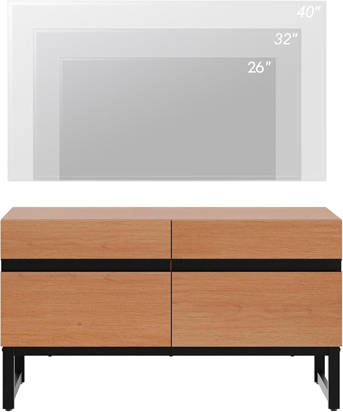 WAMPAT Modern TV Stand for 26-40 Inch TVs, Wood Entertainment Center - Image 5