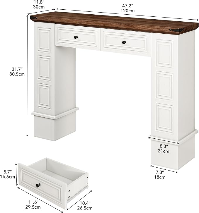 YITAHOME Farmhouse Console Table - Image 2