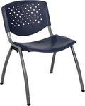 Flash Furniture HERCULES Series 880 lb. Capacity Navy Plastic Stack Chair by FlashFurniture