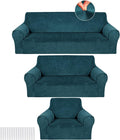 Peryiter 3 Pcs Couch and Loveseat Covers Set Sofa Cover by Peryiter