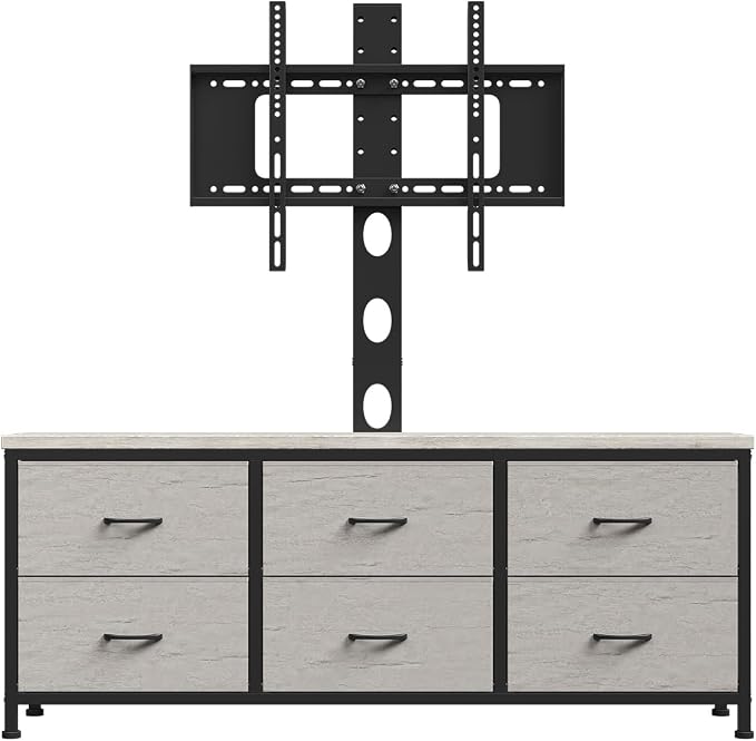 TV Stand with Mount, Fabric Dresser with 6 Drawers - Image 8