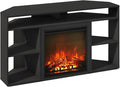 Furinno Jensen Fireplace TV Stand, NO Heat Decorative Electric Fireplace Corner by Furinno-FitsYourSpaceFitsYourBudget