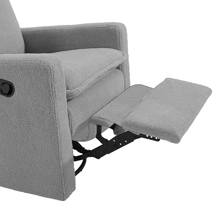 Oxford Baby Uptown Upholstered Glider Recliner Rocking Chair 360° Swivel - Image 7