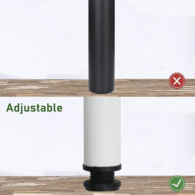 QLLY 30 inch Adjustable Metal Desk Legs, Heavy Duty Furniture Table Legs - Image 5