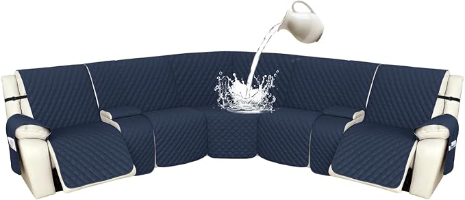 Arfntevss Recliner Sectional Couch Covers 1OO% Waterproof L Shape Sofa Cover by Arfntevss