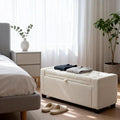 Storage Ottoman Bench for Bedroom, End of Bed Bench by Unknown