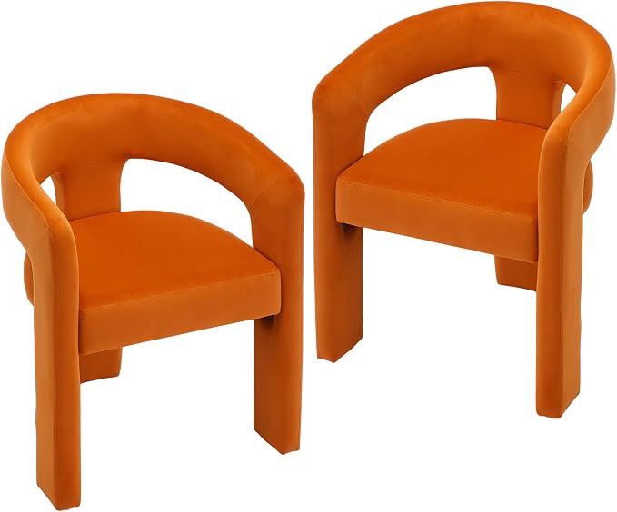 VESCASA Velvet Barrel Dining Chair by VESCASA