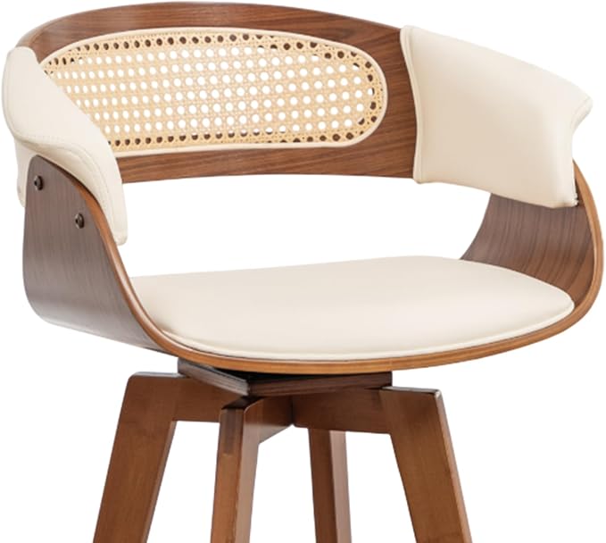 Set of 4 Rattan Swivel Bar Stools - Image 9