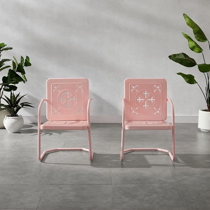 Crosley Furniture Azalea 2-Piece Outdoor Chair Set, Vintage Retro Metal Patio - Image 7