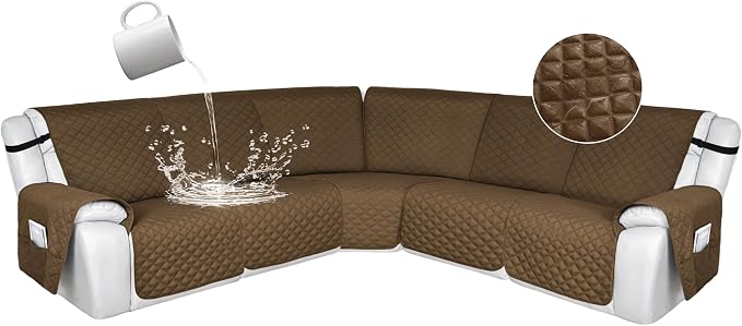 HDCAXKJ 100% Waterproof Reclining Sectional Couch Covers L Shape Recliner Sofa by HDCAXKJ