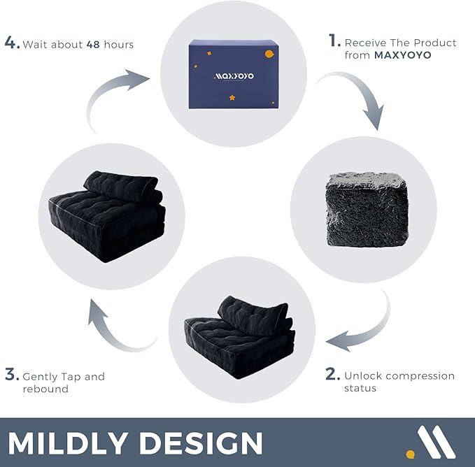 MAXYOYO Folding Sofa Bed, Convertible Sleeper Chair - Image 6