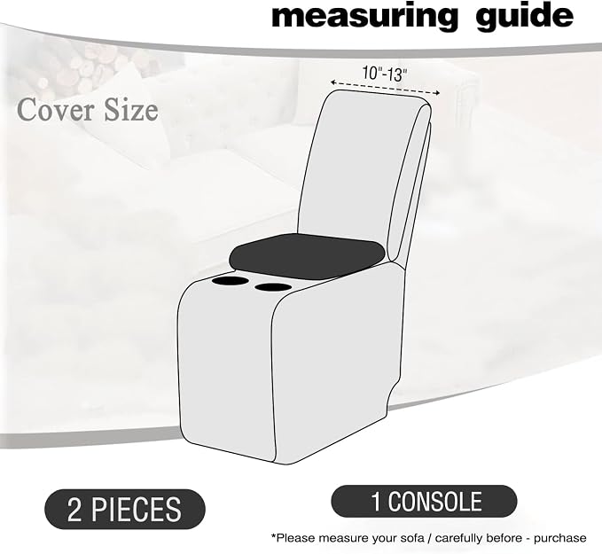 ALIECOM Recliner Sectional Couch Covers L Shape Stretch Corner Reclining - Image 3